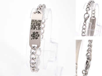 sos armband met smalle schakel (123c)